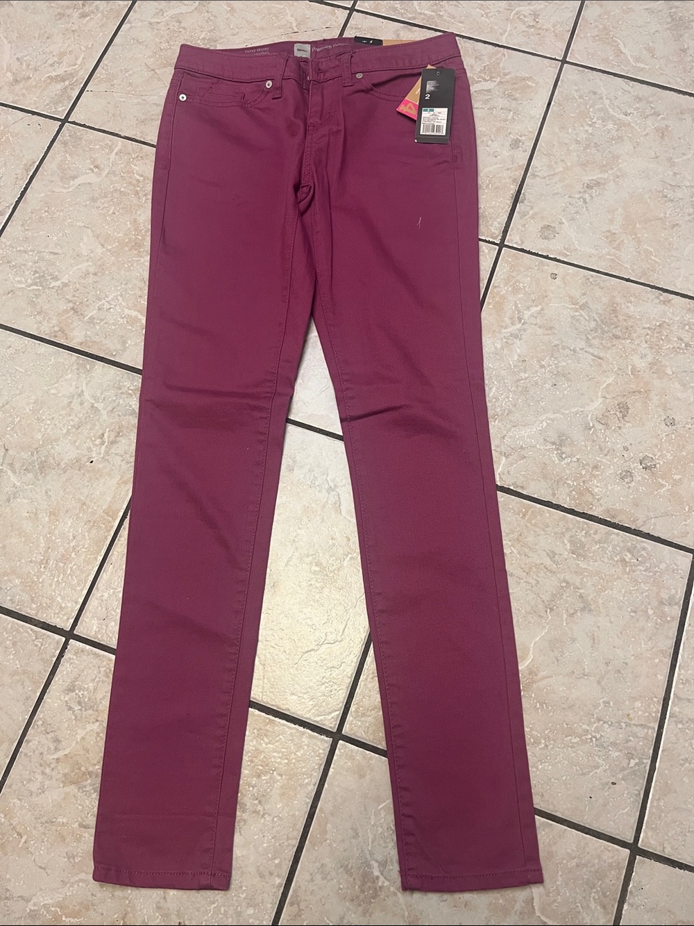 Mossimo Plum Skinny Jeans 2 NWT